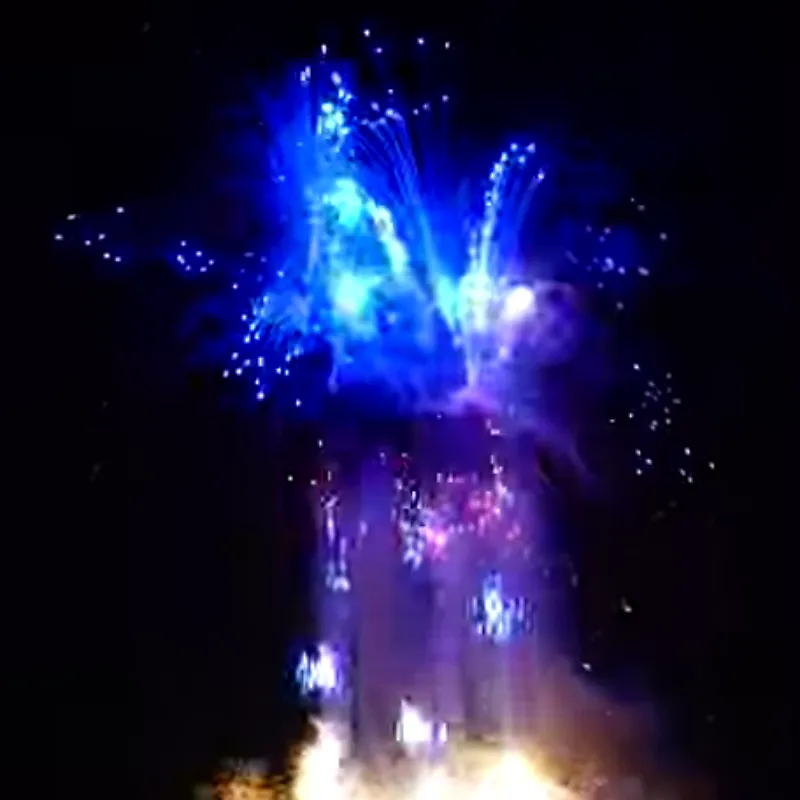 1.2 Inch 100 Shots Blue Roses Cake Fireworks Display Cake Fireworks Firecrackers