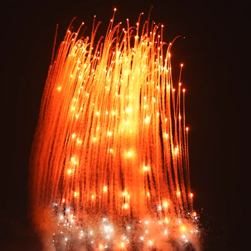 Wholesale Christmas Celebration Fire Crackers 1.1 Inch 100 Shots Orange Cake Fireworks
