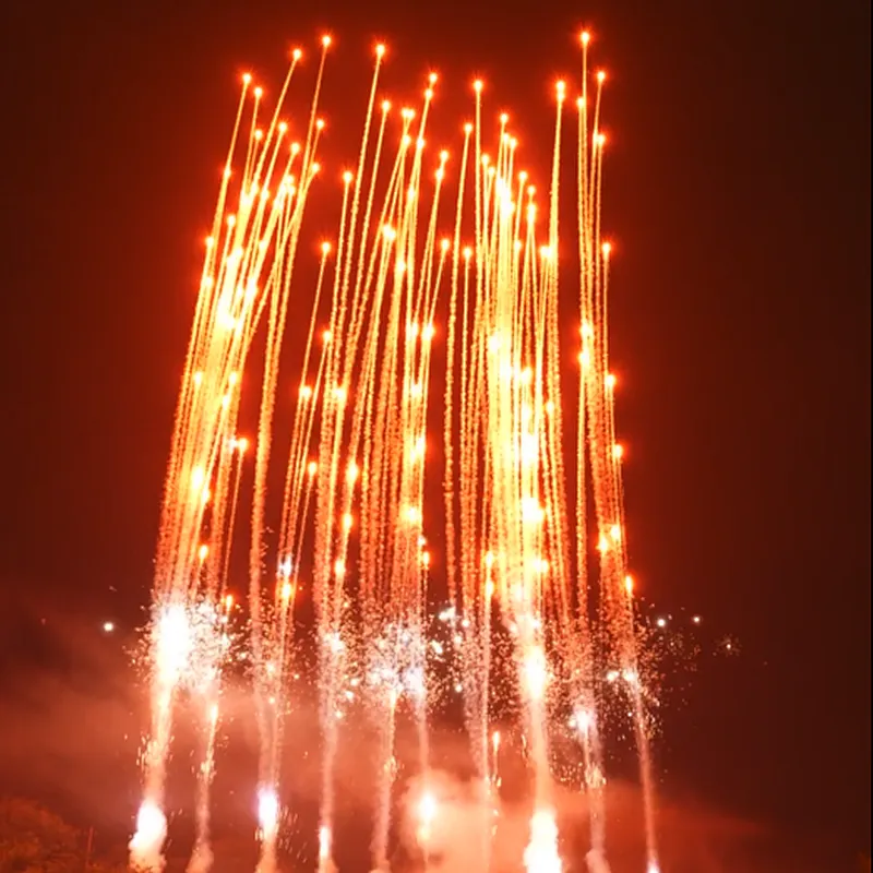 Wholesale Christmas Celebration Fire Crackers 1.1 Inch 100 Shots Orange Cake Fireworks