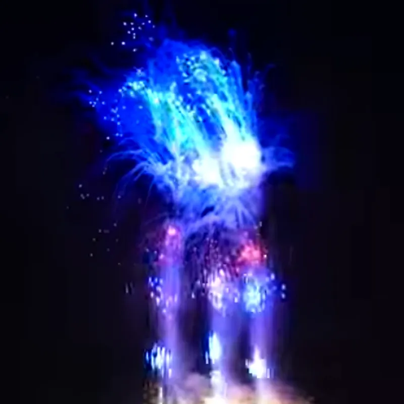1.2 Inch 100 Shots Blue Roses Cake Fireworks Display Cake Fireworks Firecrackers