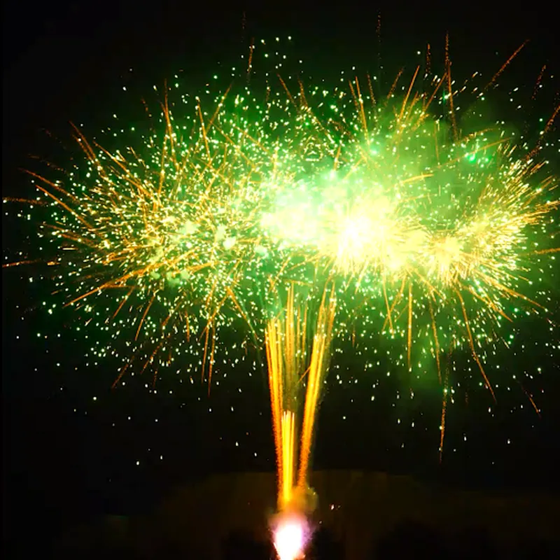 1.2 Inch 108 Shots Green Earth Cake Fireworks