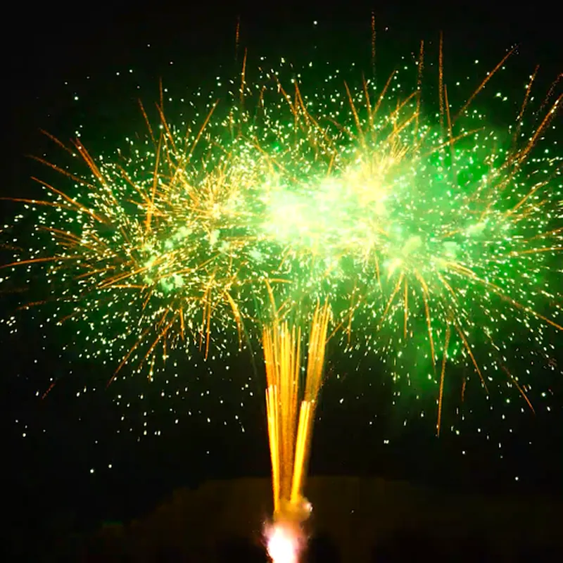 1.2 Inch 108 Shots Green Earth Cake Fireworks
