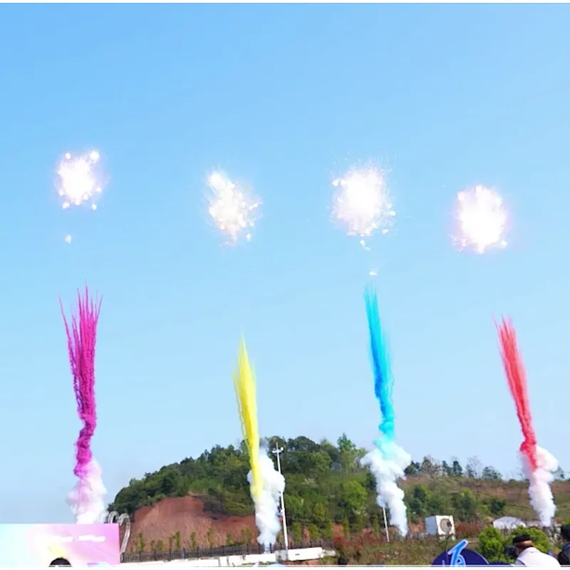Wholesale 150 Shots Color Smoke Fireworks with White Flash and Multi-Color Smoke Tails for Daytime Celebration
