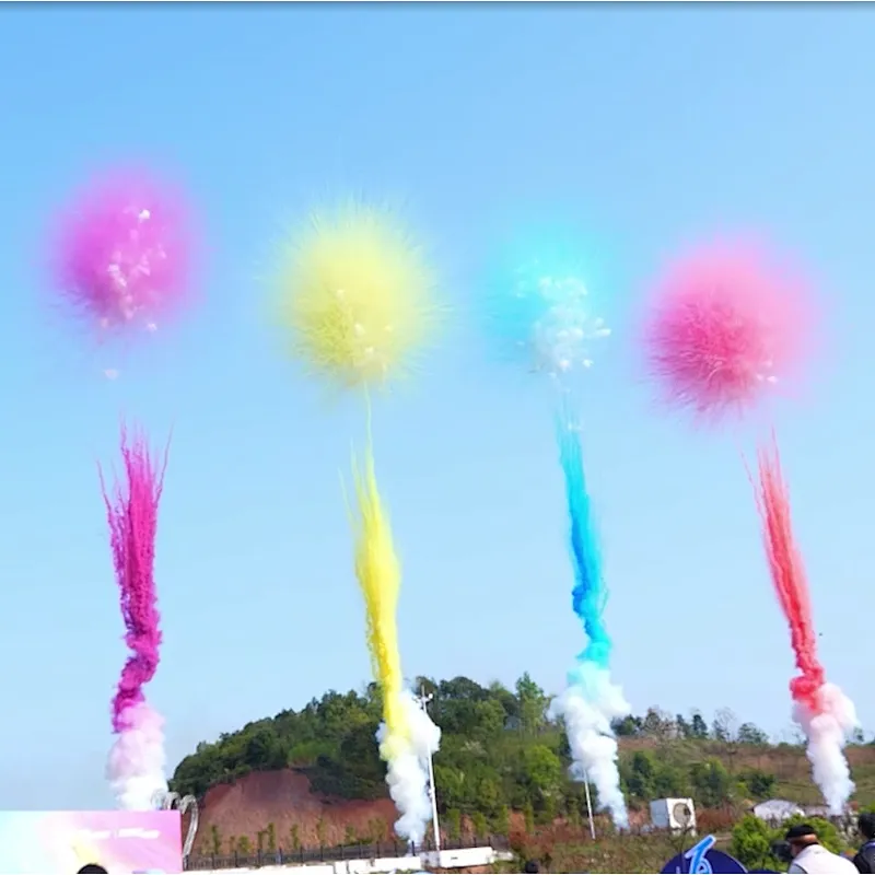 Wholesale 150 Shots Color Smoke Fireworks with White Flash and Multi-Color Smoke Tails for Daytime Celebration
