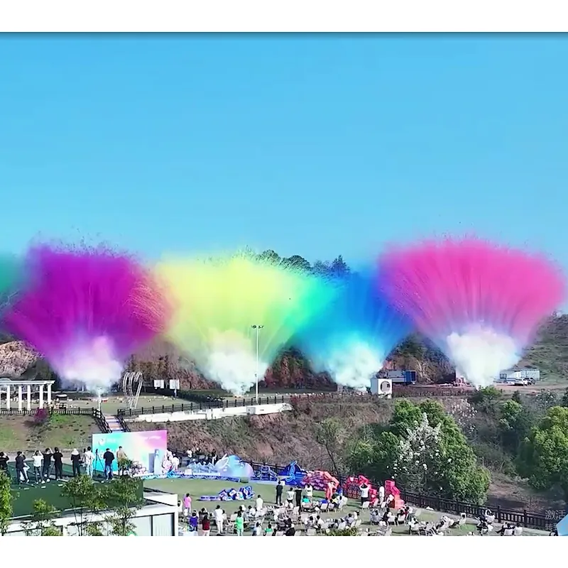 130 Shots Sky Shot Smoke Fireworks with 13-Second Dynamic Multi-Color Smoke Bouquet Effect