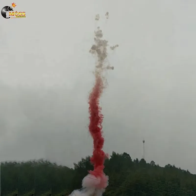 Wholesale Red Color Smoke Fireworks 25 Shots Daytime Fireworks for Wedding New Year