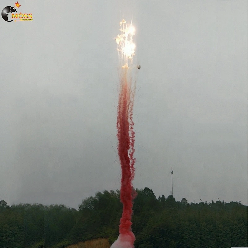 Wholesale Red Color Smoke Fireworks 25 Shots Daytime Fireworks for Wedding New Year
