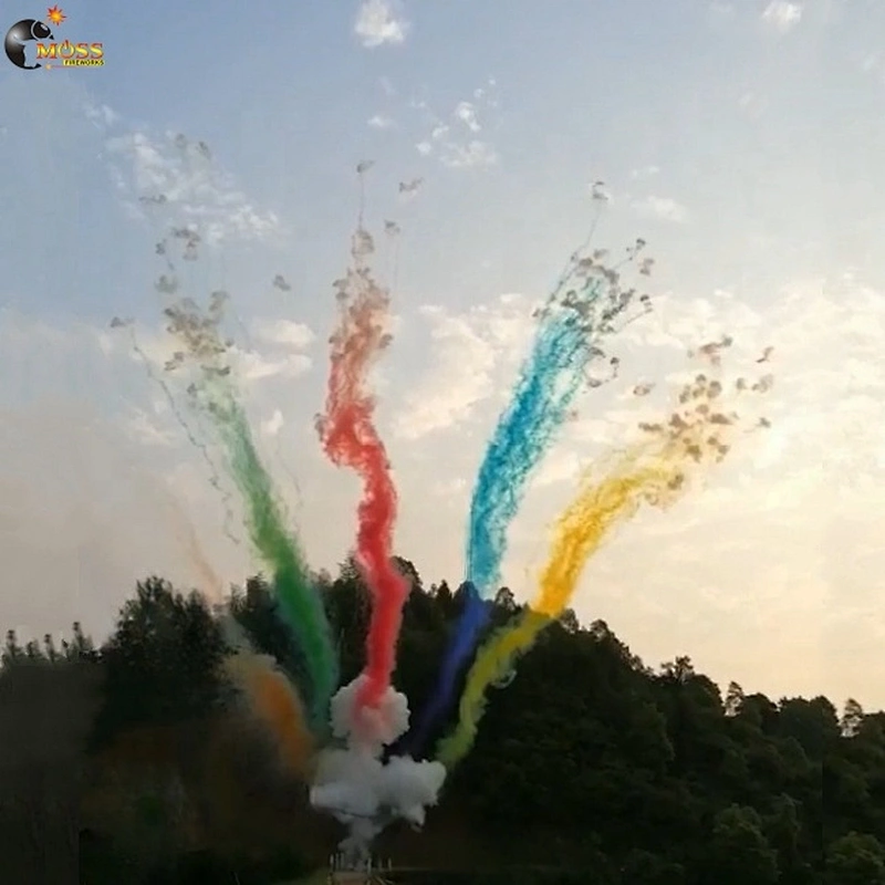 Wholesale Christmas Wedding Firecrackers 1.2 Inch 150 Shots Cakes Fireworks Display Color Smoke Daytime Fireworks