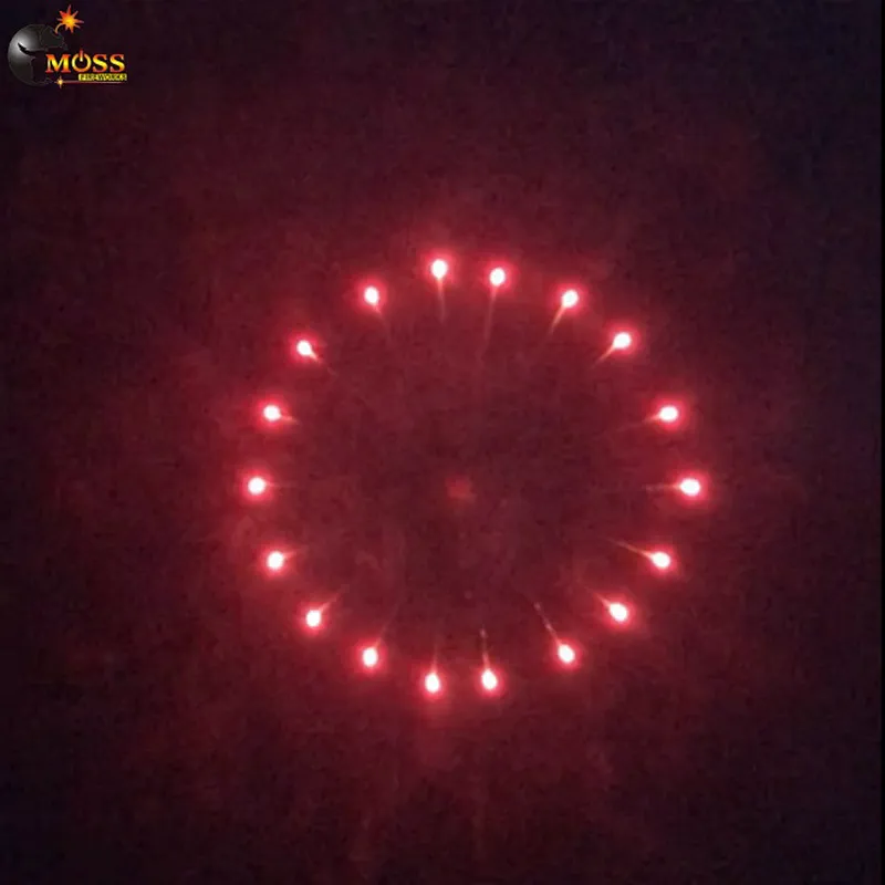 3 Inch Fireworks Shells Red Ring Display Fireworks Display Shell Sky Shot New Year Pyrotechnics