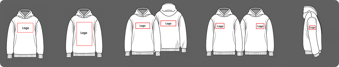 embroidered logo hoodies