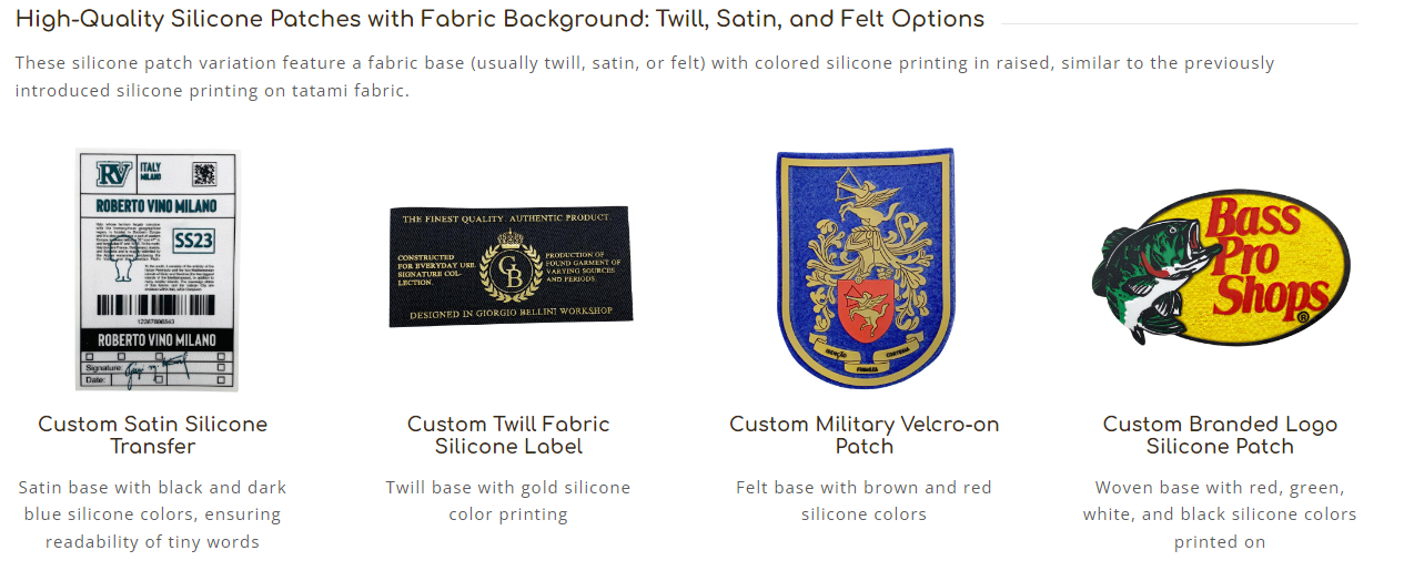 Custom 3D Silicone Embroidery Patches