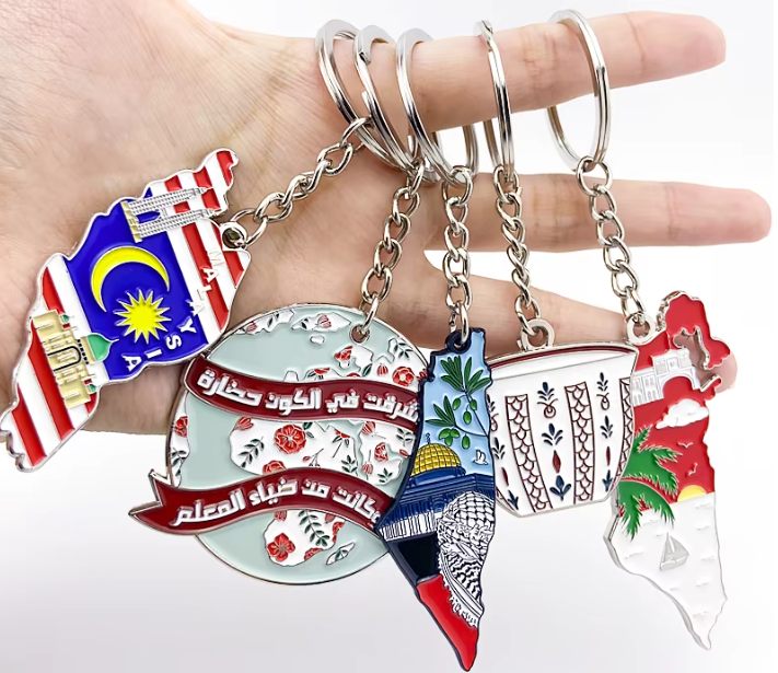 metal logo keychain