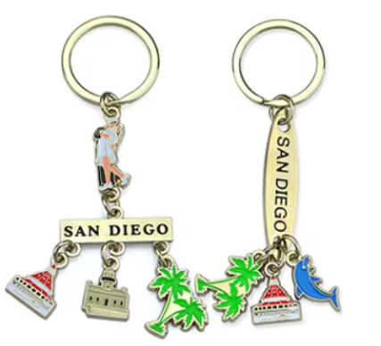 metal logo keychain
