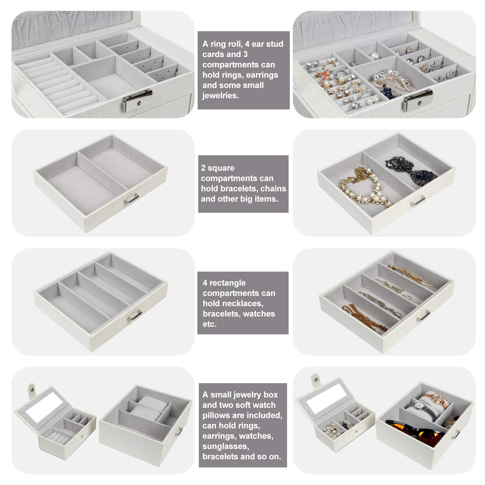 details of mirror jewelry box