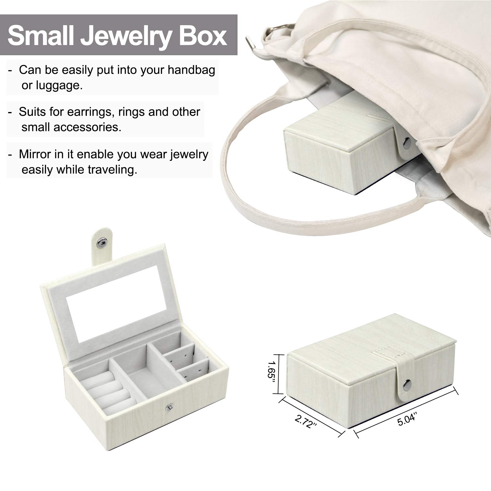 Small mirror jewelry box