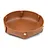 round leather tray