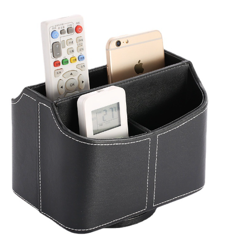 Rotatable TV Caddy Remote Control Holder Organizer