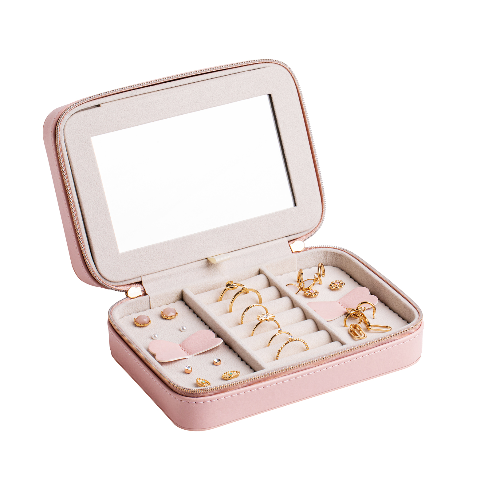 【IN STOCK】Hot Pink Jewelry Organizer with Two-layer
