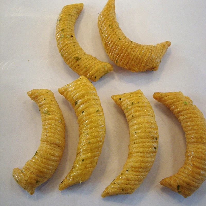 Rice Crispy Chips, Bugles, Sticks Snack Extruder Machinery Process Line