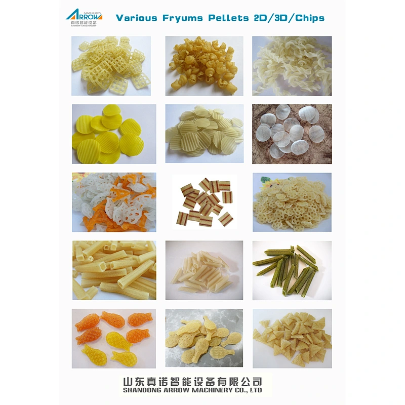 CE Fried Snack Pellet Extruder Machine Extruded Potato Pellet Machine