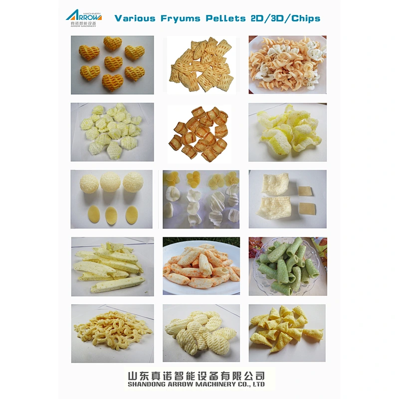 CE Fried Snack Pellet Extruder Machine Extruded Potato Pellet Machine