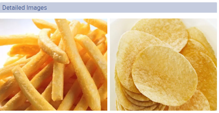 Potato chips sample