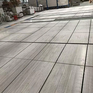 Natural White Wooden marble plate for floor tile