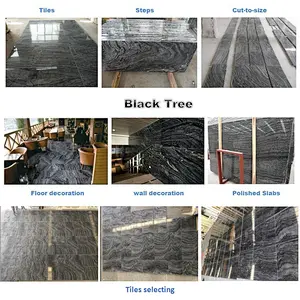 ancient wood Grain marble marble  black tree marble
