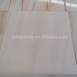 White marble Jade with Red lines stone