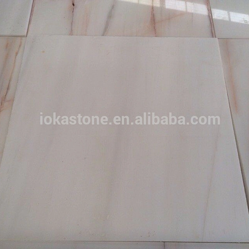 White marble Jade with Red lines stone