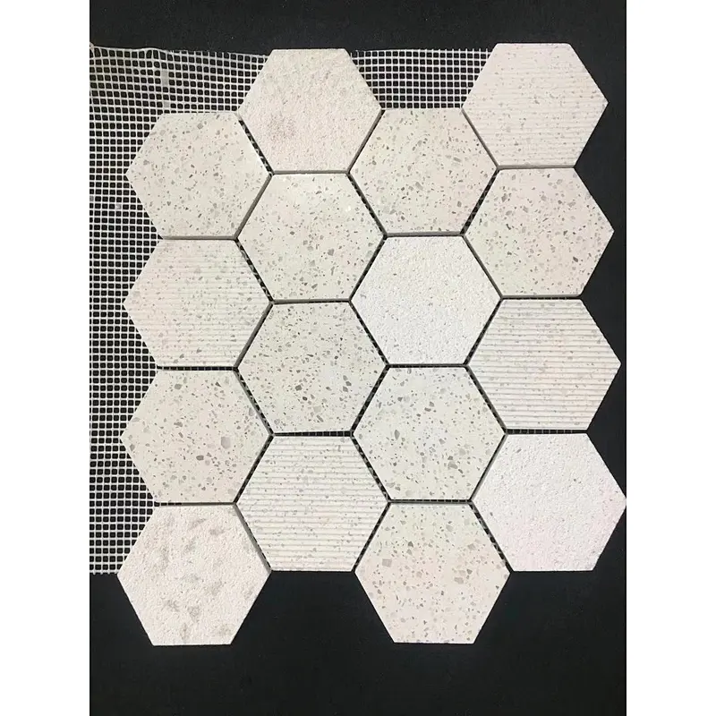 Fantasy Terrazzo mosaic tiles  hand made terrazzo tiles  for 6MM thickness