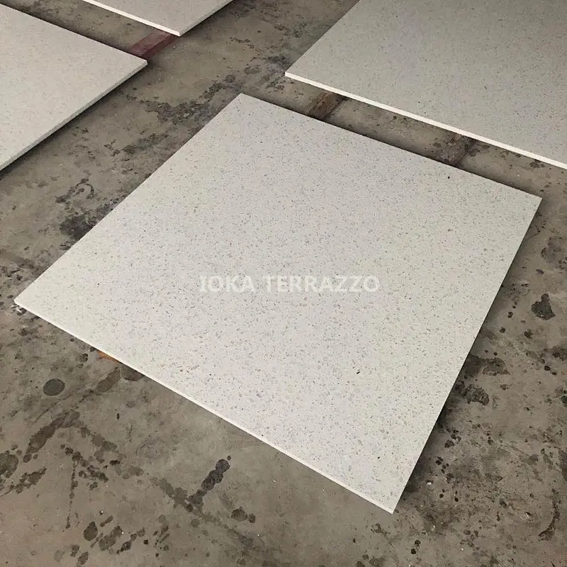 48x48 white terrazzo tile  floor customized design