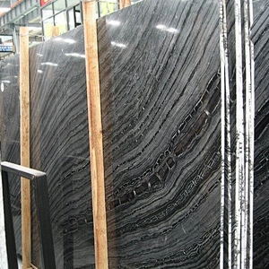 Ancient Wooden Marble With Silver Wave Veins