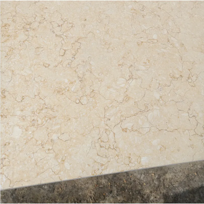 Polished Beige marble flooring natural marble slab