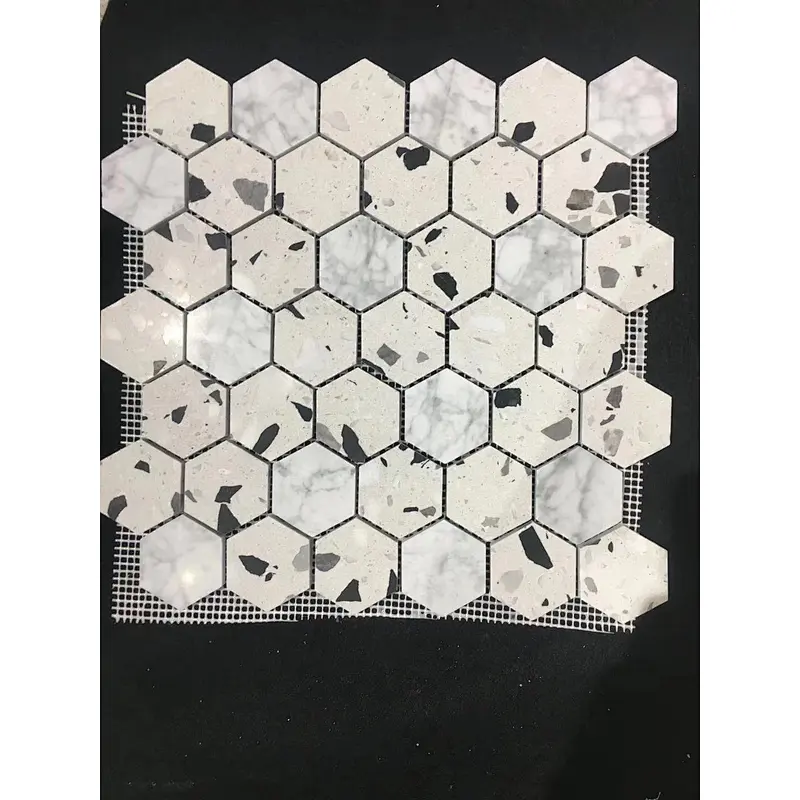 Fantasy Terrazzo mosaic tiles  hand made terrazzo tiles  for 6MM thickness