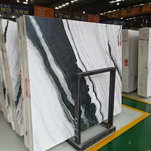 Chinese  factory panda white marble slab for floor