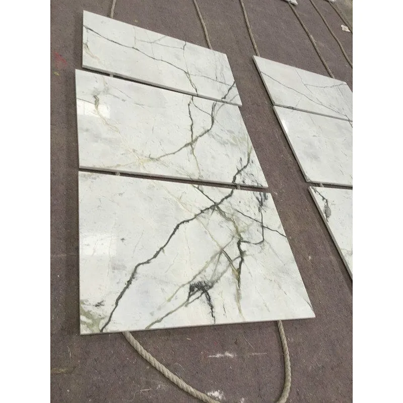 Factory Price Light green marble slab with natural veins for floor and wall tiles