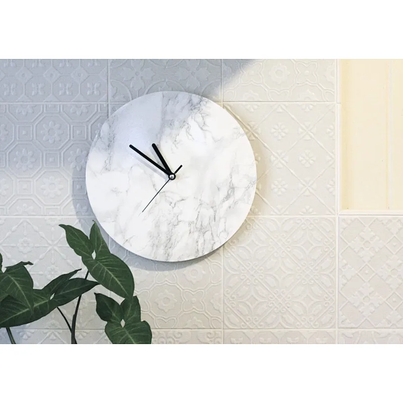 Digital Marble Stone Wall Clock for Home Decoration