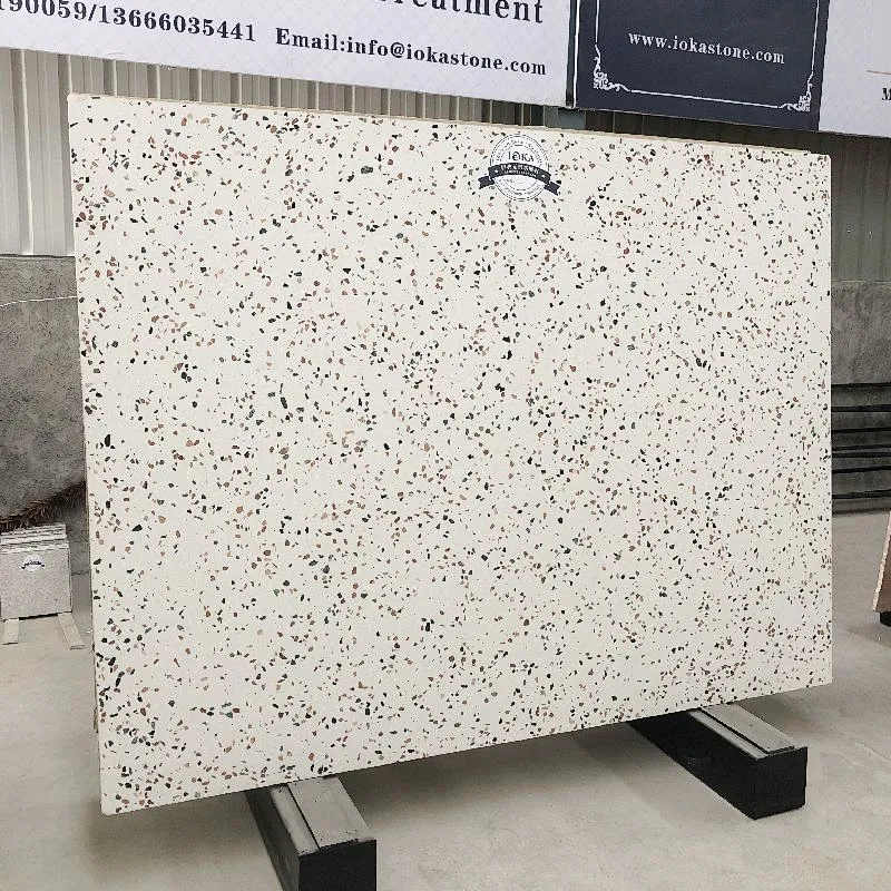 White big  terrazzo slab for indoor  and out decoration cement terrazzo slabs