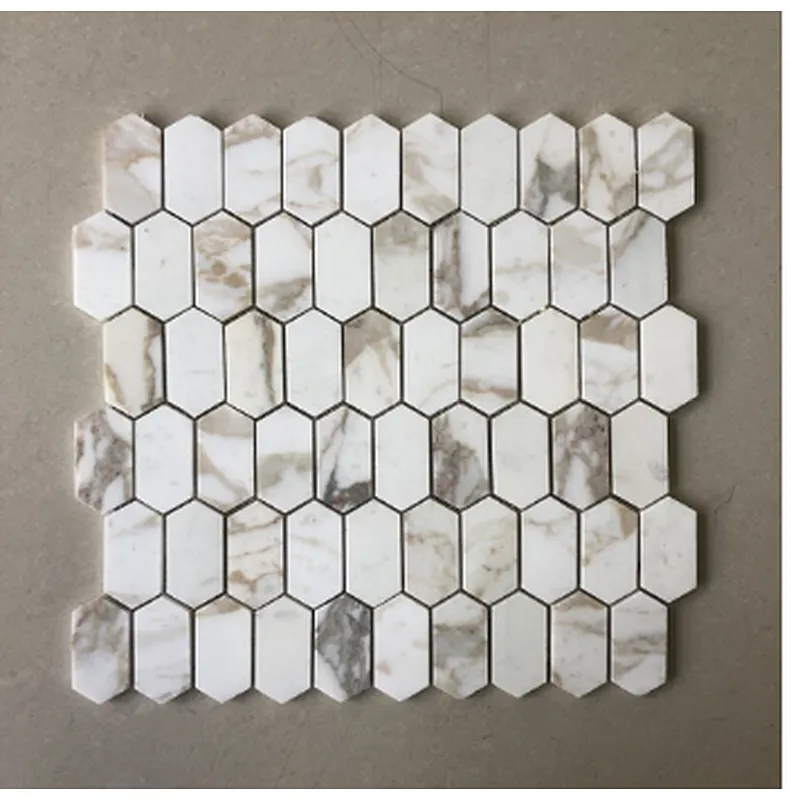 IOKA  Polished white marble mosaic  tile  mosaic backplash for bathroom and kitchen