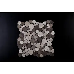 IOKA Customized polished kitchen and wall backsplash   round wooden mosaic tiles