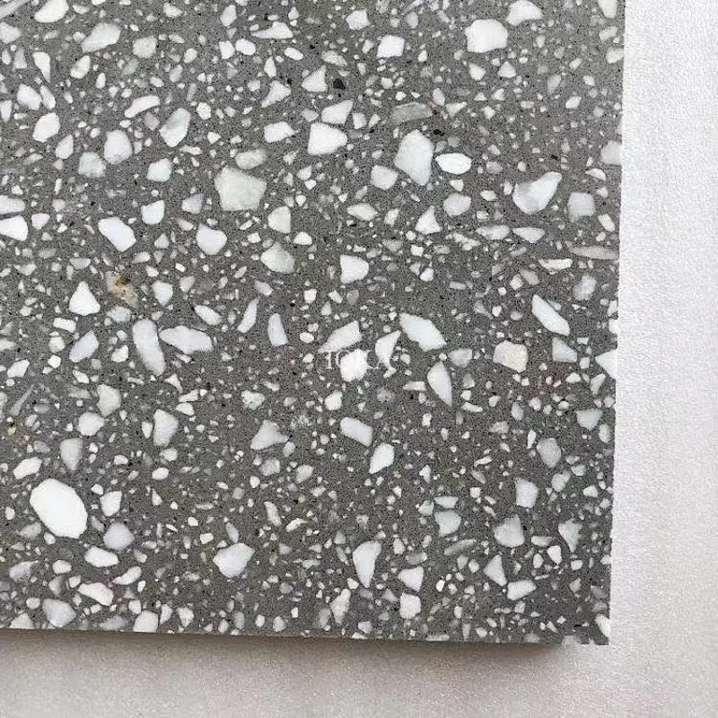 Gray terrazzo tiles for interior and exterior decoration