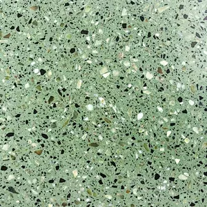 Fantastic green color terrazzo tile eco tile for floor and wall
