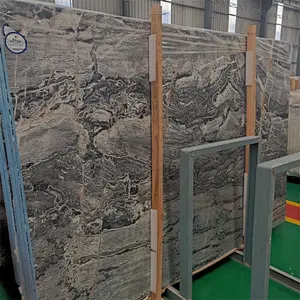 High Quality polished    grey marble slab  with natural grains