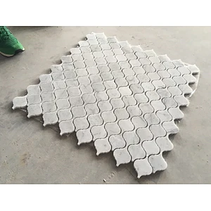 Arabesque White Marble Mosaic Tile