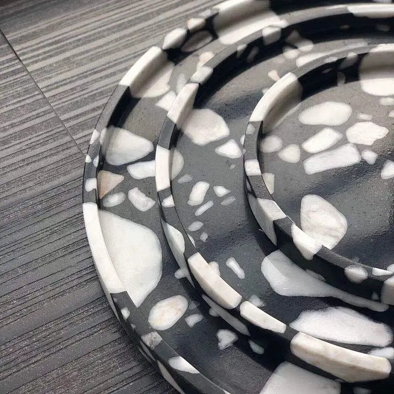 Cement Terrazzo Table Tray or Coaster