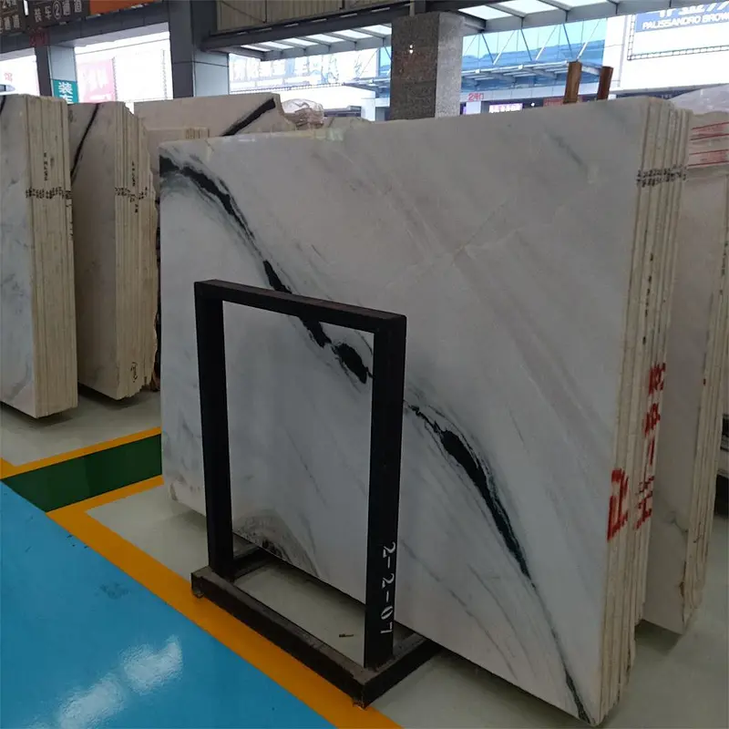 Chinese  factory panda white marble slab for floor