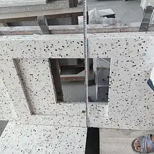 precut cement terrazzo prefab kitchen countertops display