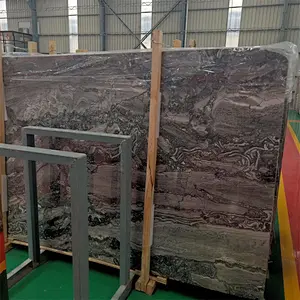High Quality polished    grey marble slab  with natural grains