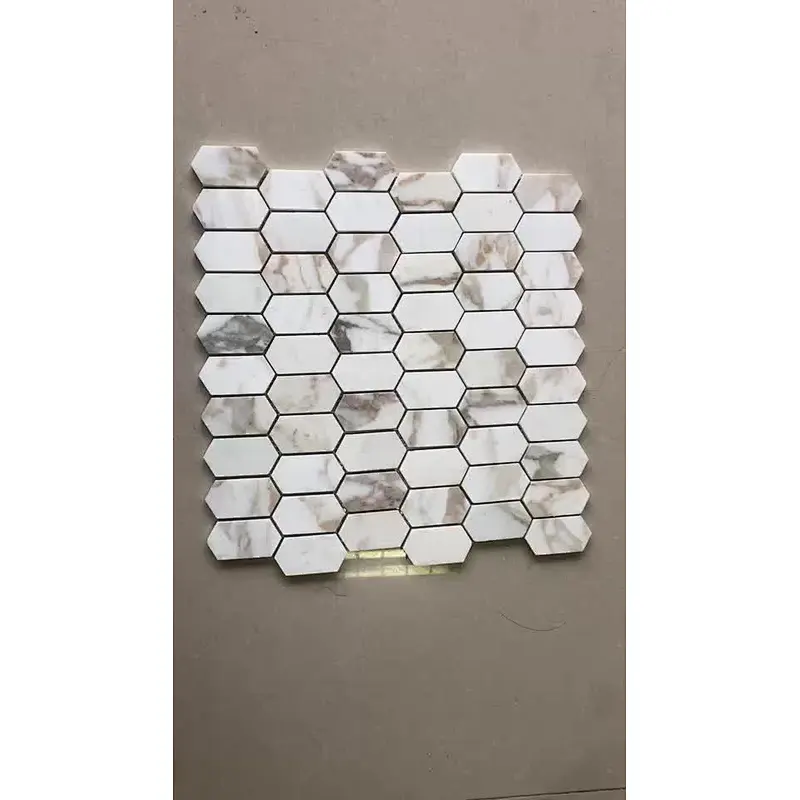 Customized hexagon marble mosaic for floor